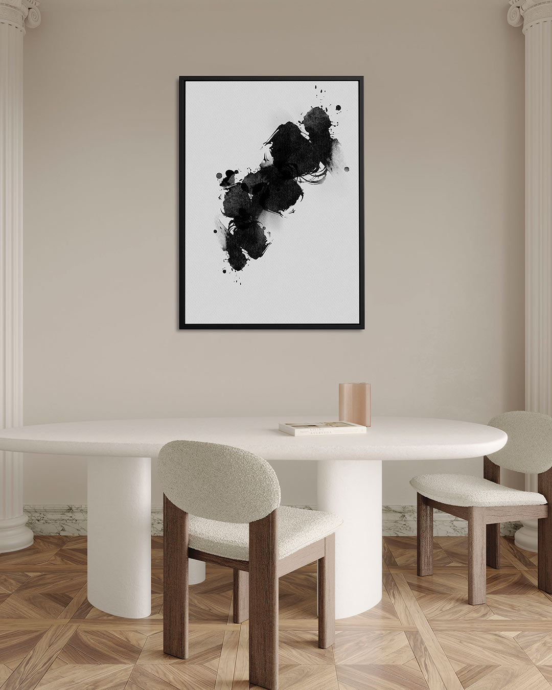 Dynamische inktvlekken Kunstwerk