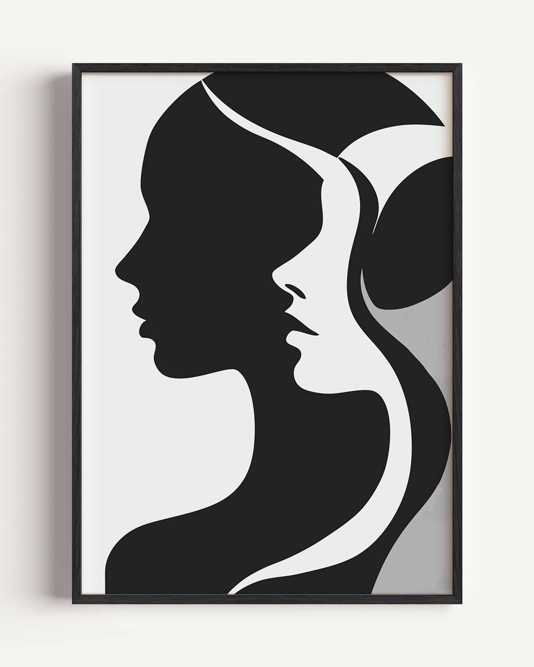 Elegante Silhouet Vrouwenposter