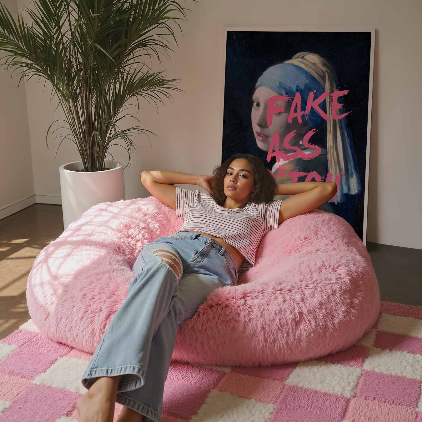 Stoere Meisje met de Parel Poster