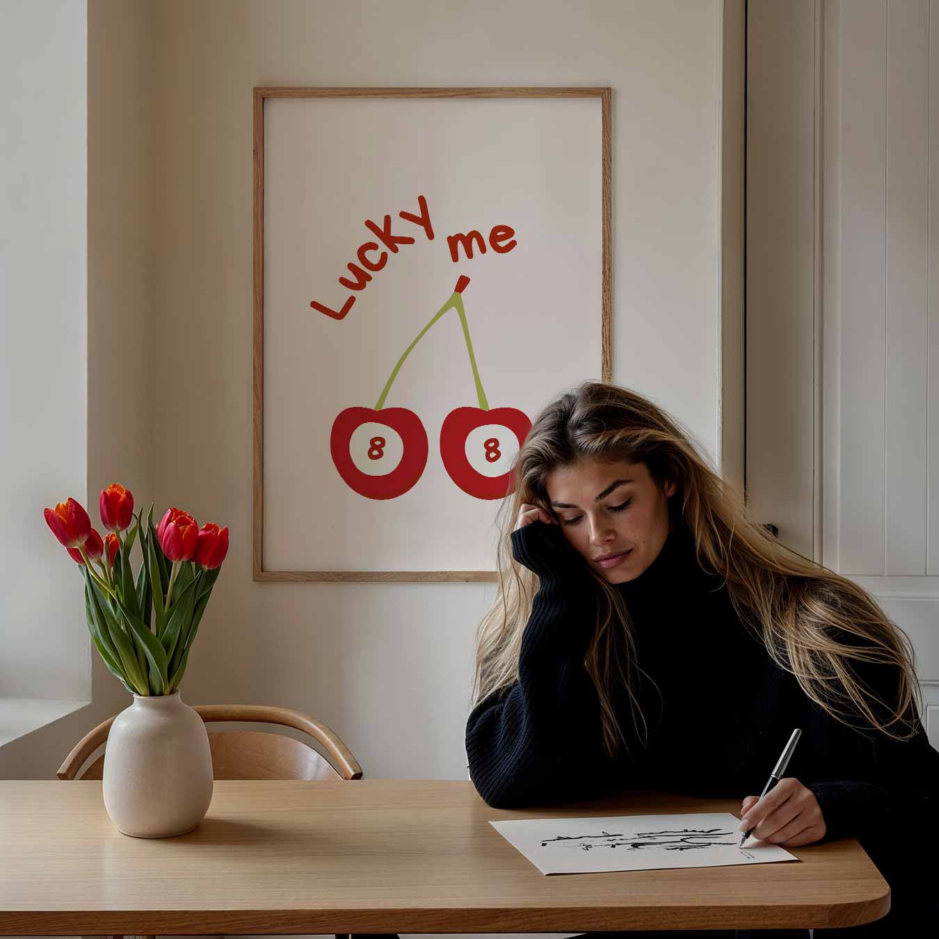 Lucky Me Kersen Poster
