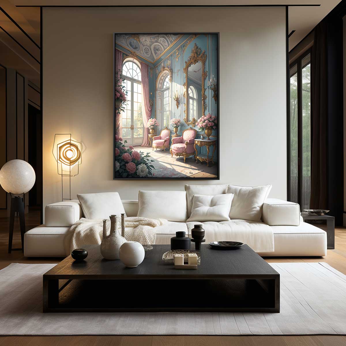 Romantische Salon Methamorfose Kunstwerk-canvas-dibond-plexiglas-wanddecoratie-WallArtistic