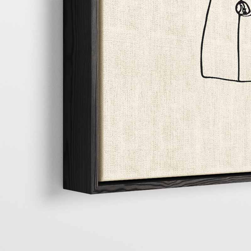 Minimalistische Mokkakan Tekenkunst Kunstwerk-canvas-dibond-plexiglas-wanddecoratie-WallArtistic