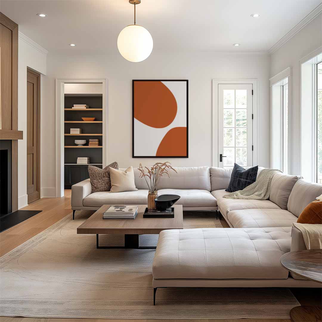 Vloeiende Aardetinten Kunstwerk-canvas-dibond-plexiglas-wanddecoratie-WallArtistic