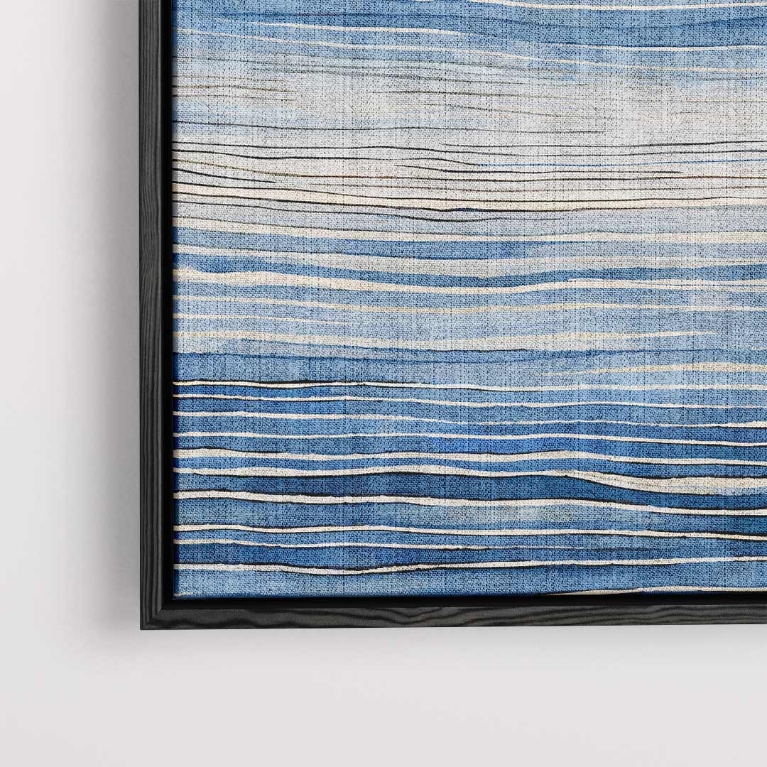 Blauwe Golven in Harmonie Kunstwerk-canvas-dibond-plexiglas-wanddecoratie-WallArtistic