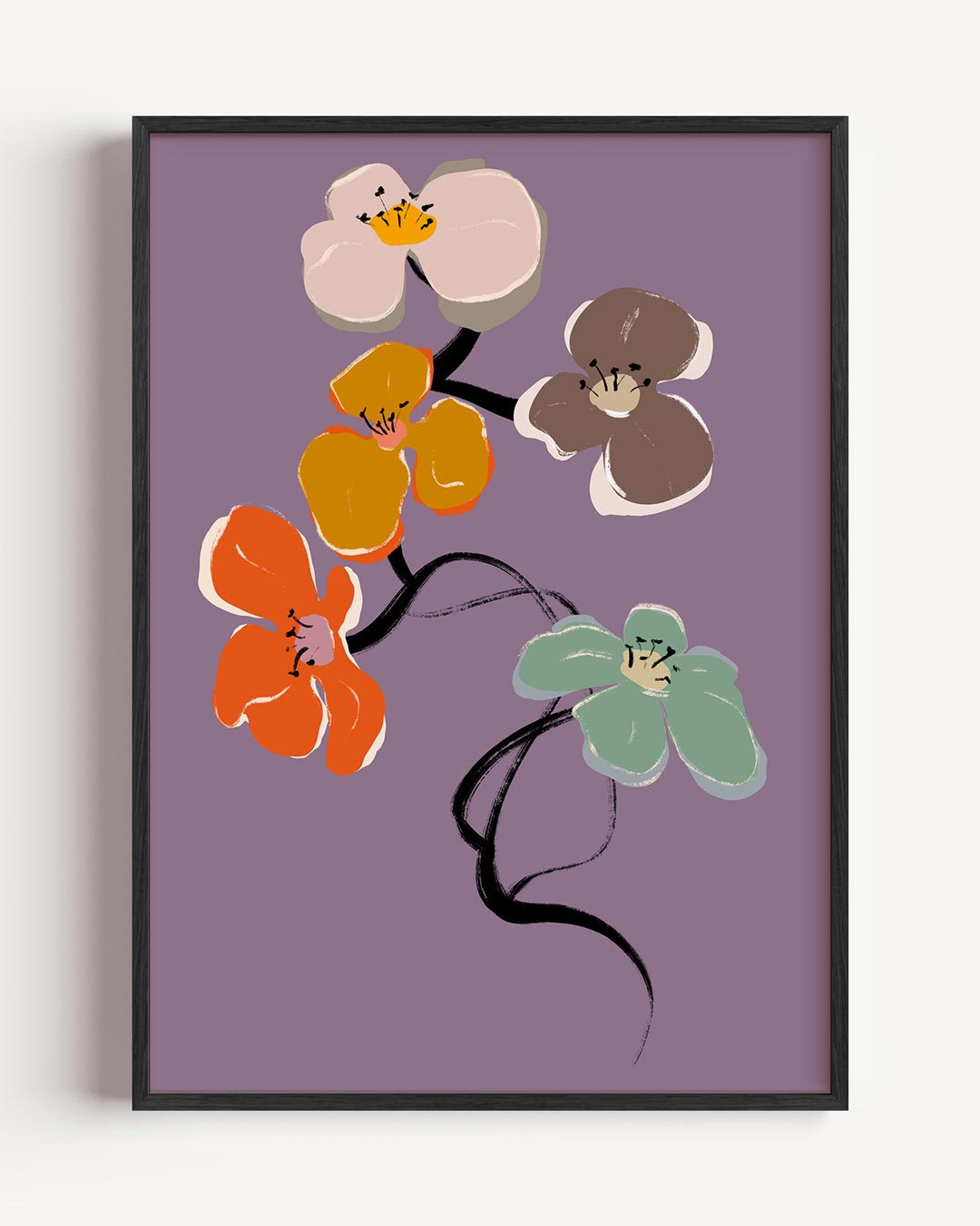 Bloemenpracht in Pasteltinten Poster-WallArtistic