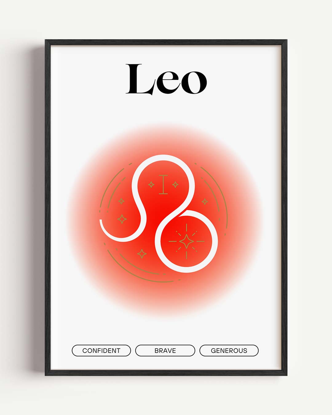 Stijlvolle Leo Astro Poster