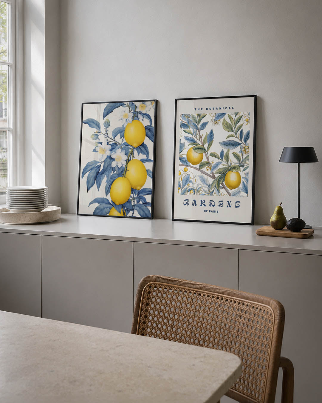 Citroen en bloesem Posterset