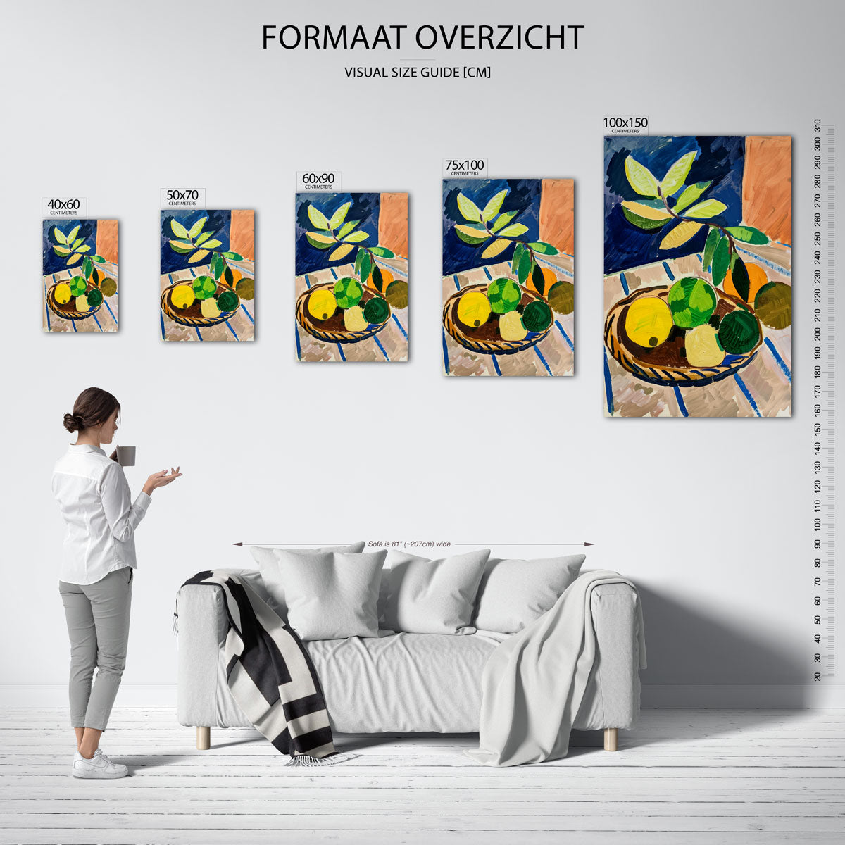 Fruit en bladeren Kunstwerk