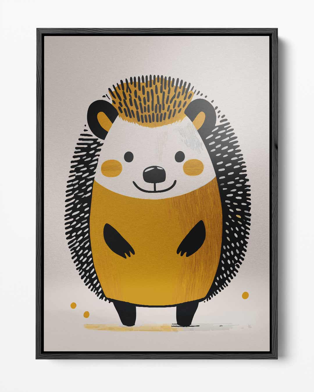 Schattige Egel Illustratie Kunstwerk-canvas-dibond-plexiglas-wanddecoratie-WallArtistic