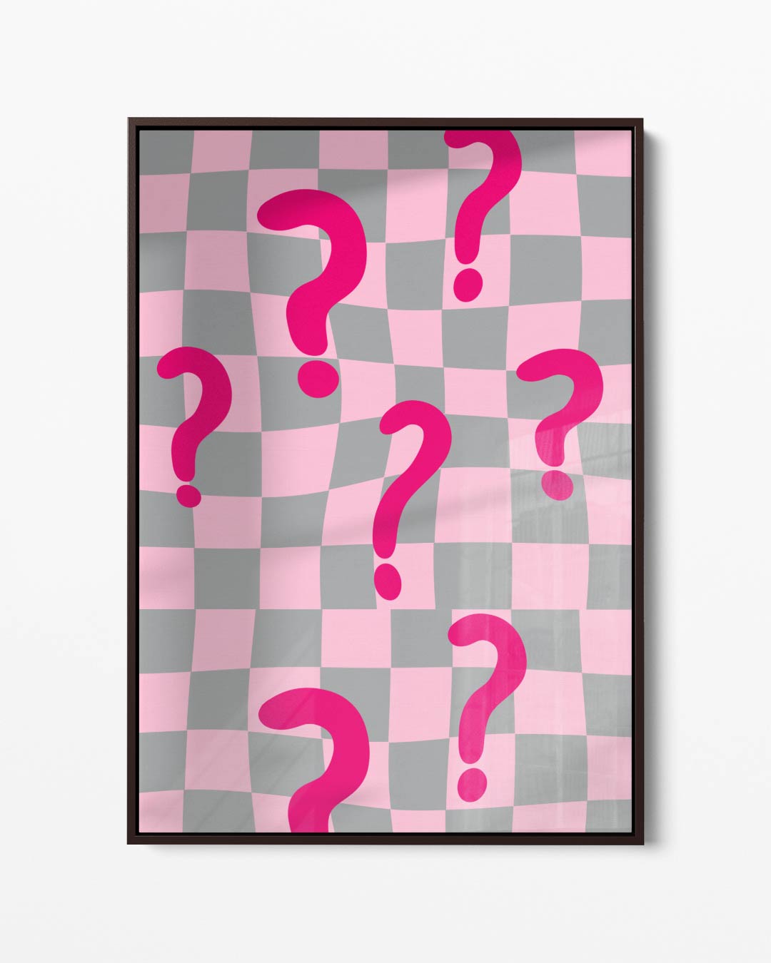Verwrongen Vraagtekens Kunstwerk-canvas-dibond-plexiglas-wanddecoratie-WallArtistic