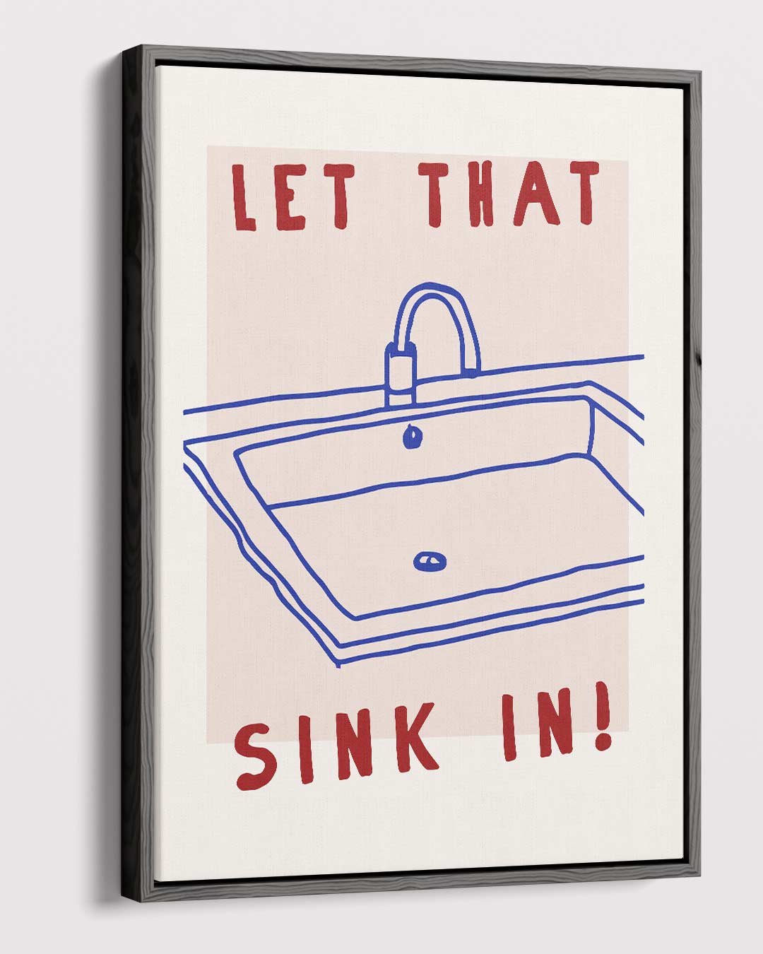 Humoristisch Wasbak Illustratie Kunstwerk-canvas-dibond-plexiglas-wanddecoratie-WallArtistic