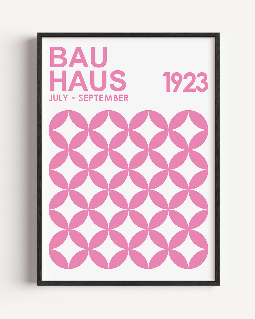 Roze cirkelpatroon Poster