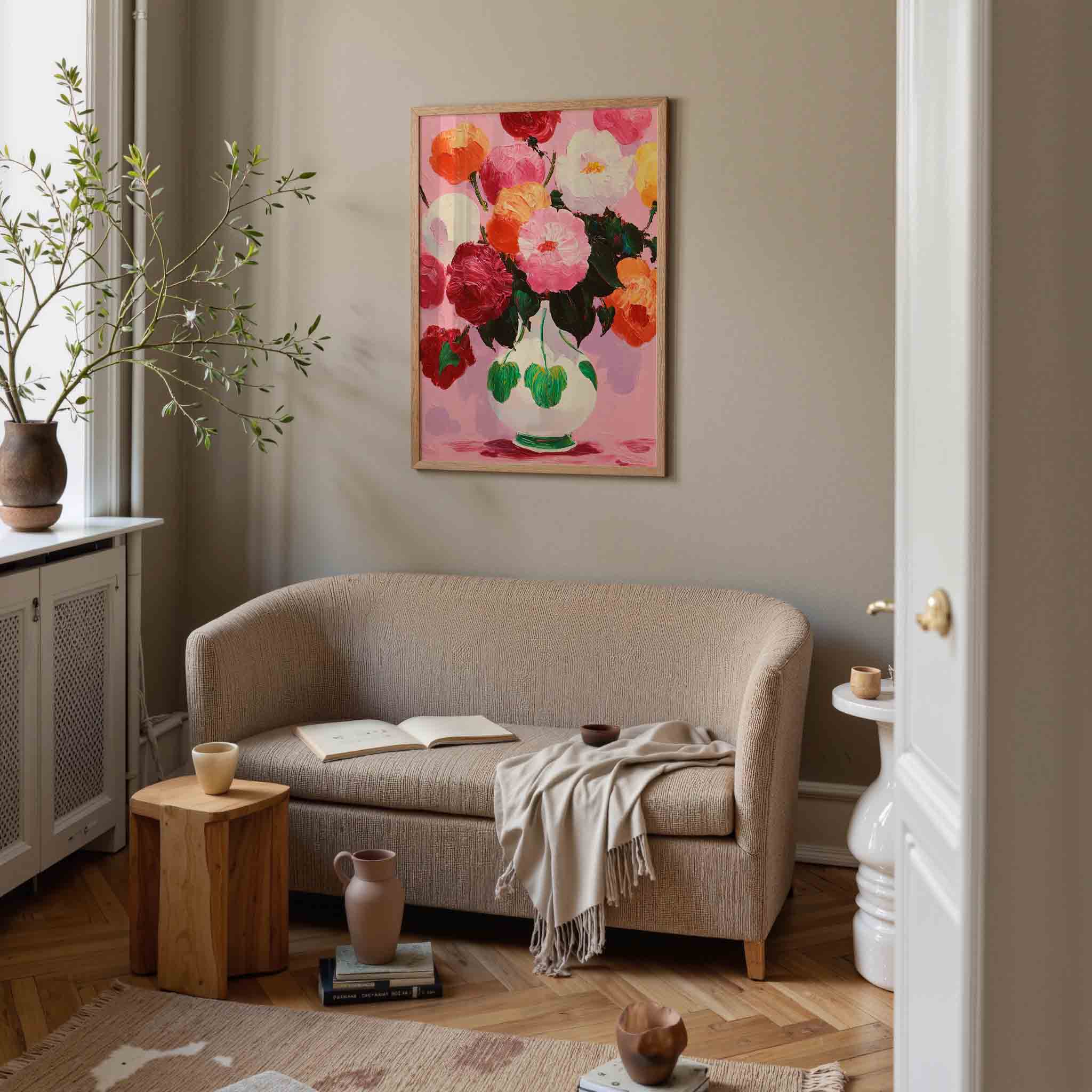 Bloemen in vaas Poster