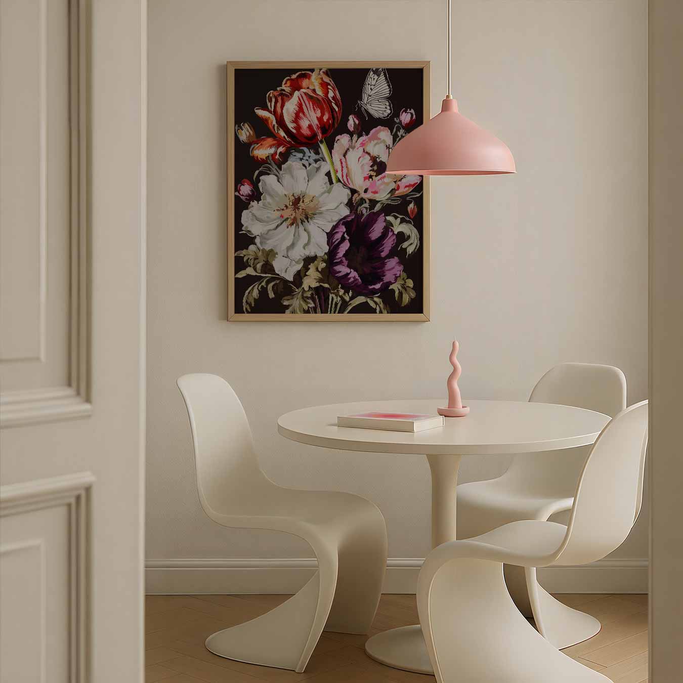 Bloemenpracht in Retro Stijl Poster