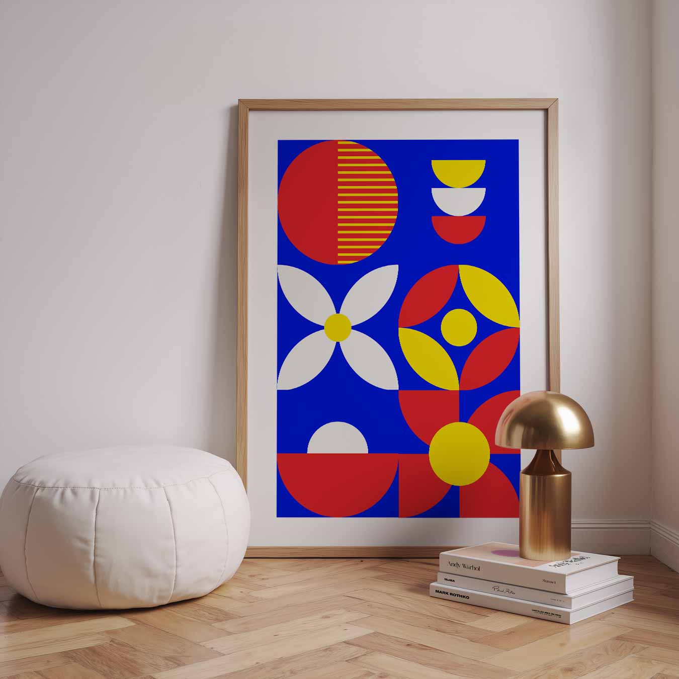 Kleurrijke Geometrische Bloemenkracht Poster