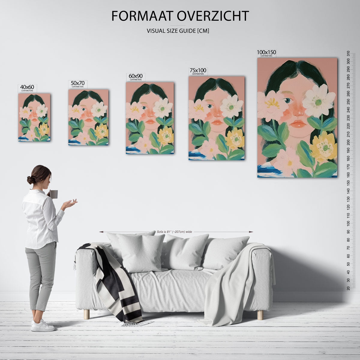 Bloemenportret Kunstwerk