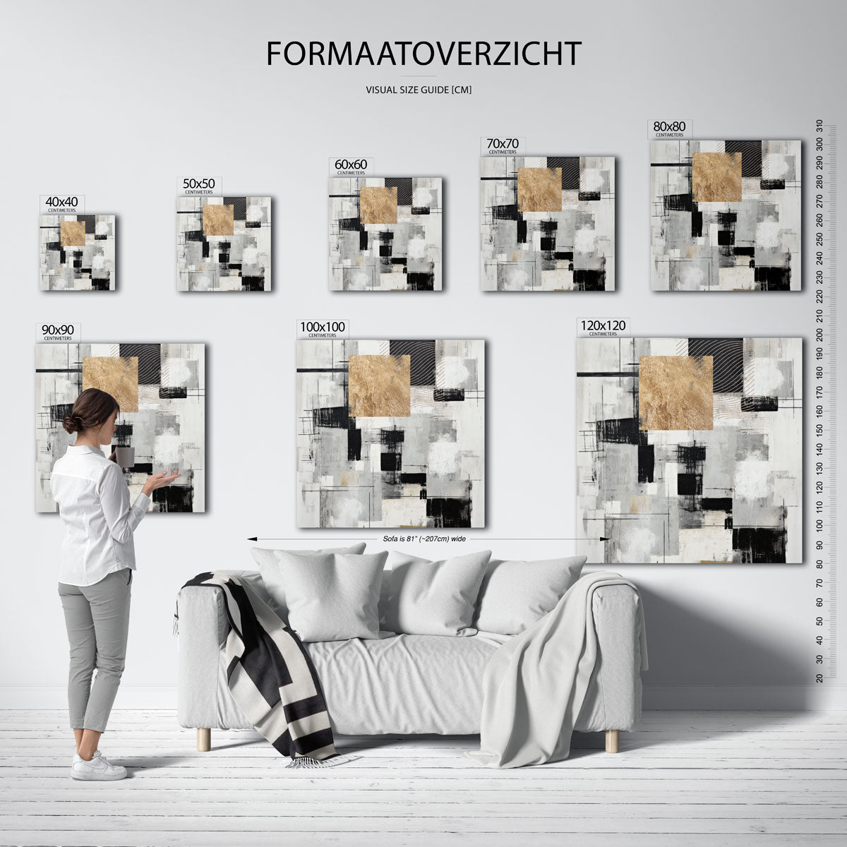 Abstracte geometrische vormen Poster