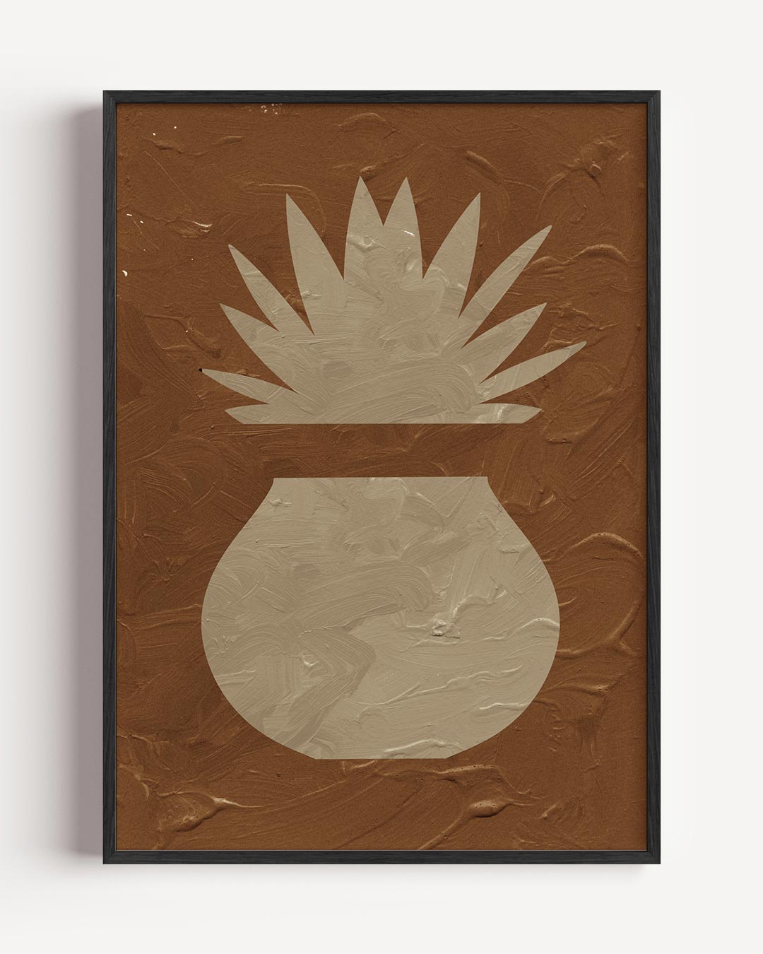 Boho Bruine Vaas Poster-WallArtistic