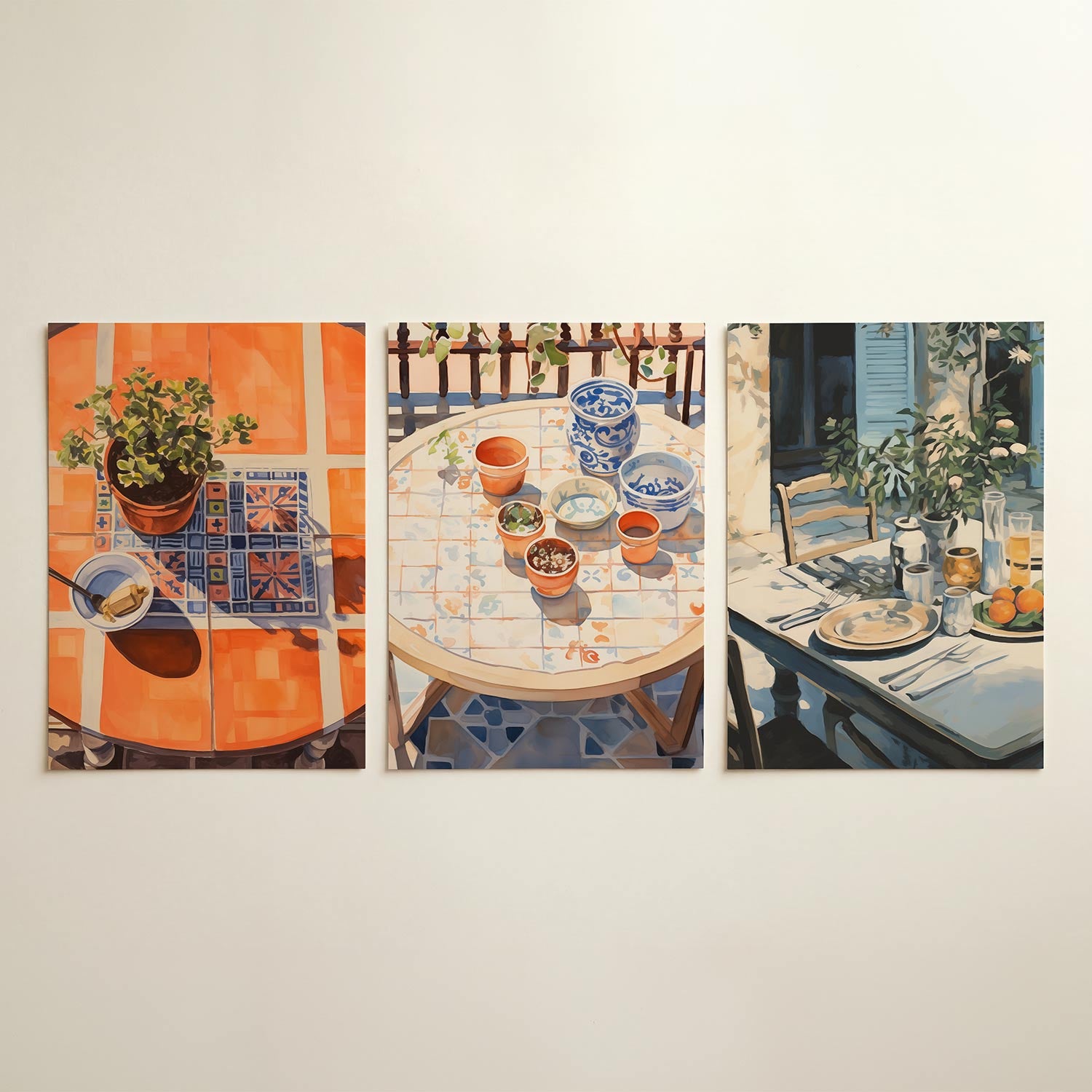 Tafelkleuren en schaduw Posterset
