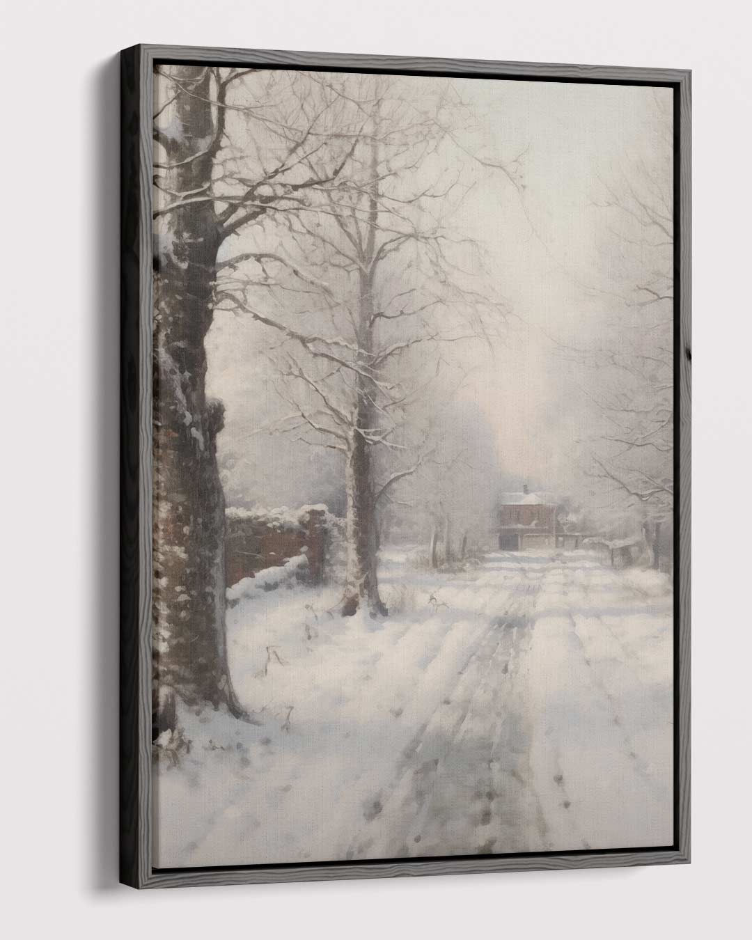 Winterlandschap in Sneeuw Kunstwerk-canvas-dibond-plexiglas-wanddecoratie-WallArtistic