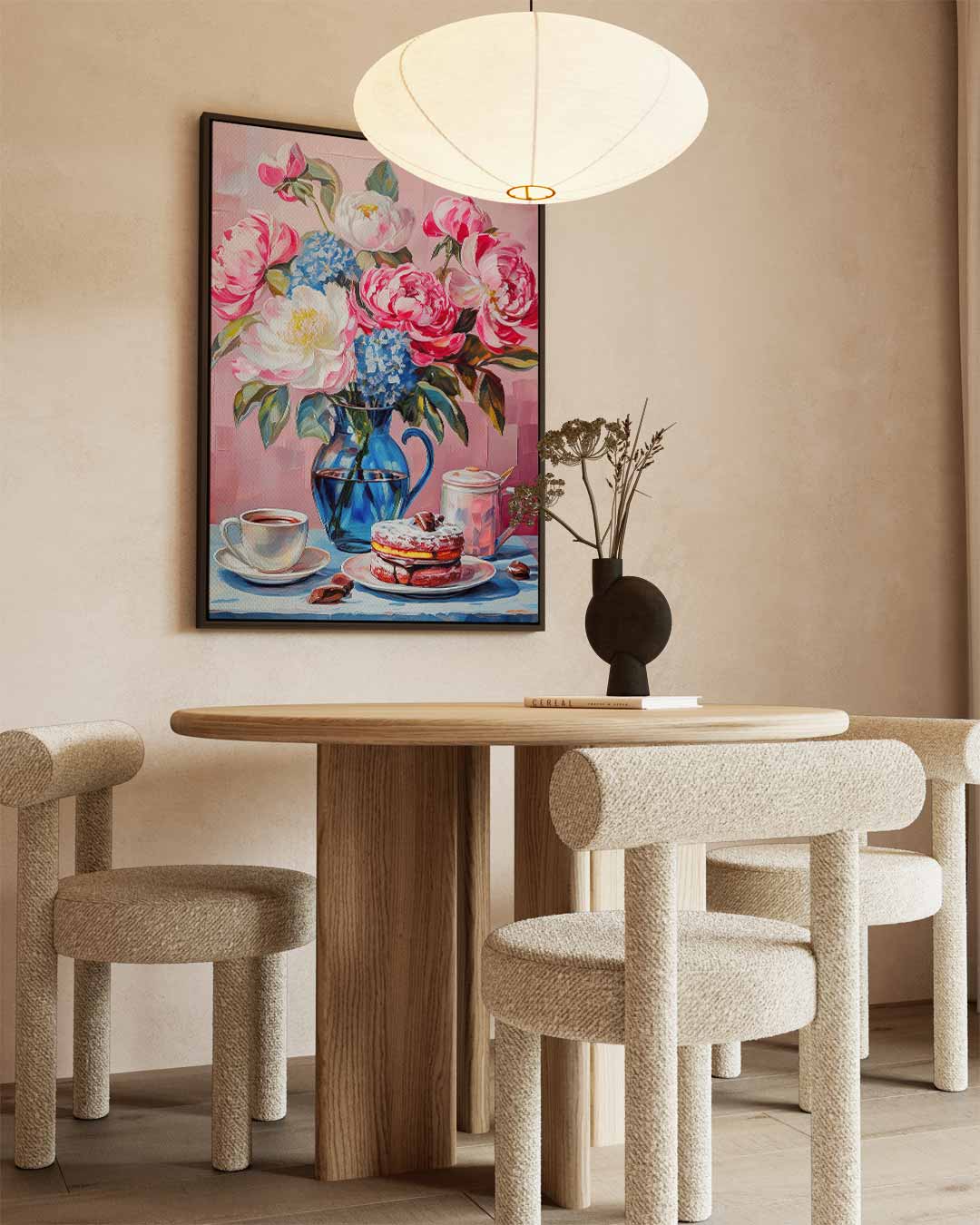Bloemrijke Ontbijtwonder Kunstwerk-canvas-dibond-plexiglas-wanddecoratie-WallArtistic