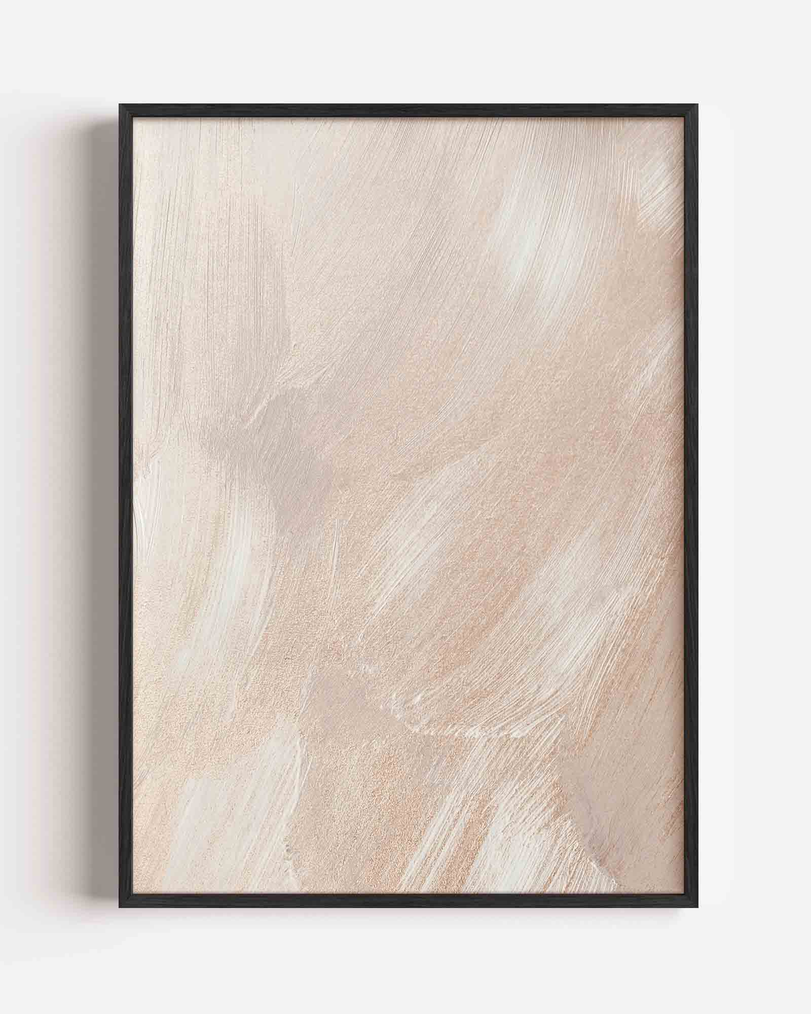 Beige penseelstreken Poster