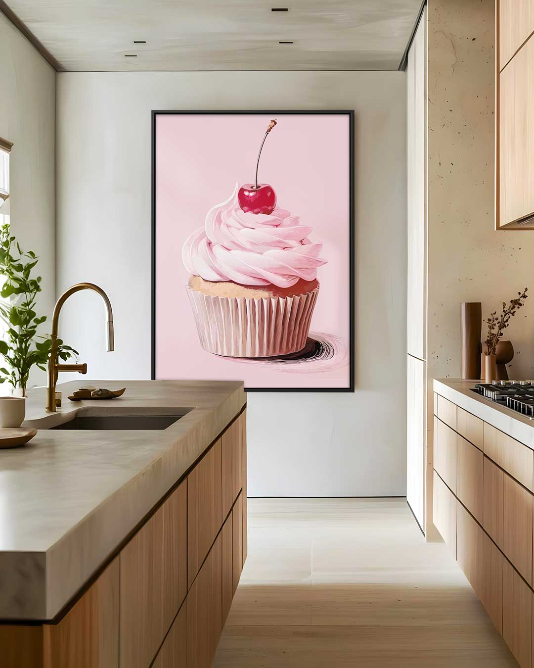 Cupcake Liefde Kunstwerk-canvas-dibond-plexiglas-wanddecoratie-WallArtistic