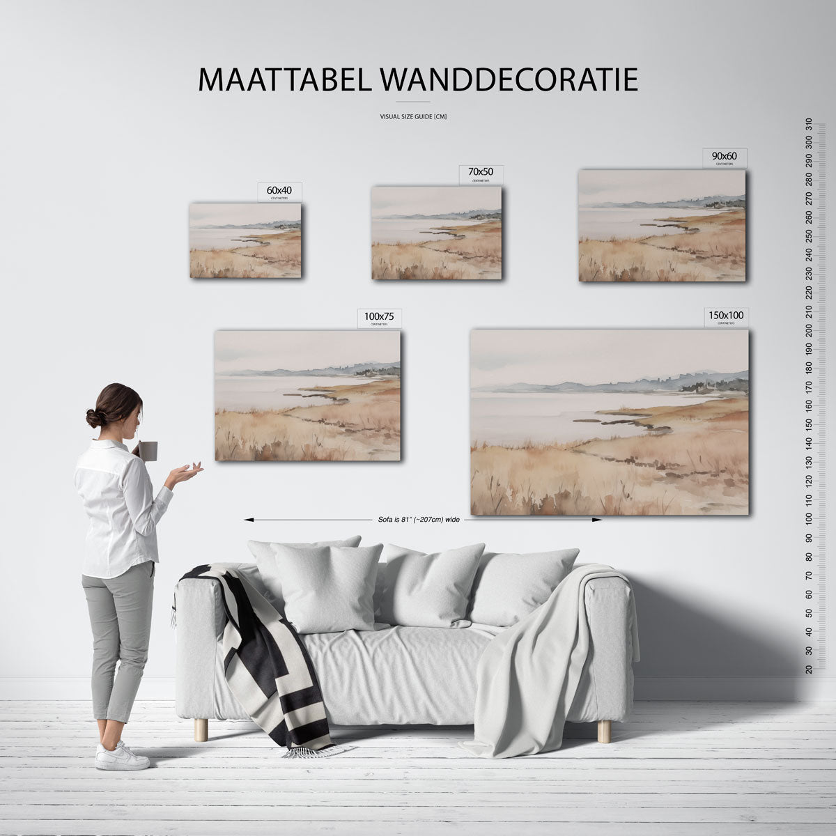 Rustige landschap weergave Kunstwerk