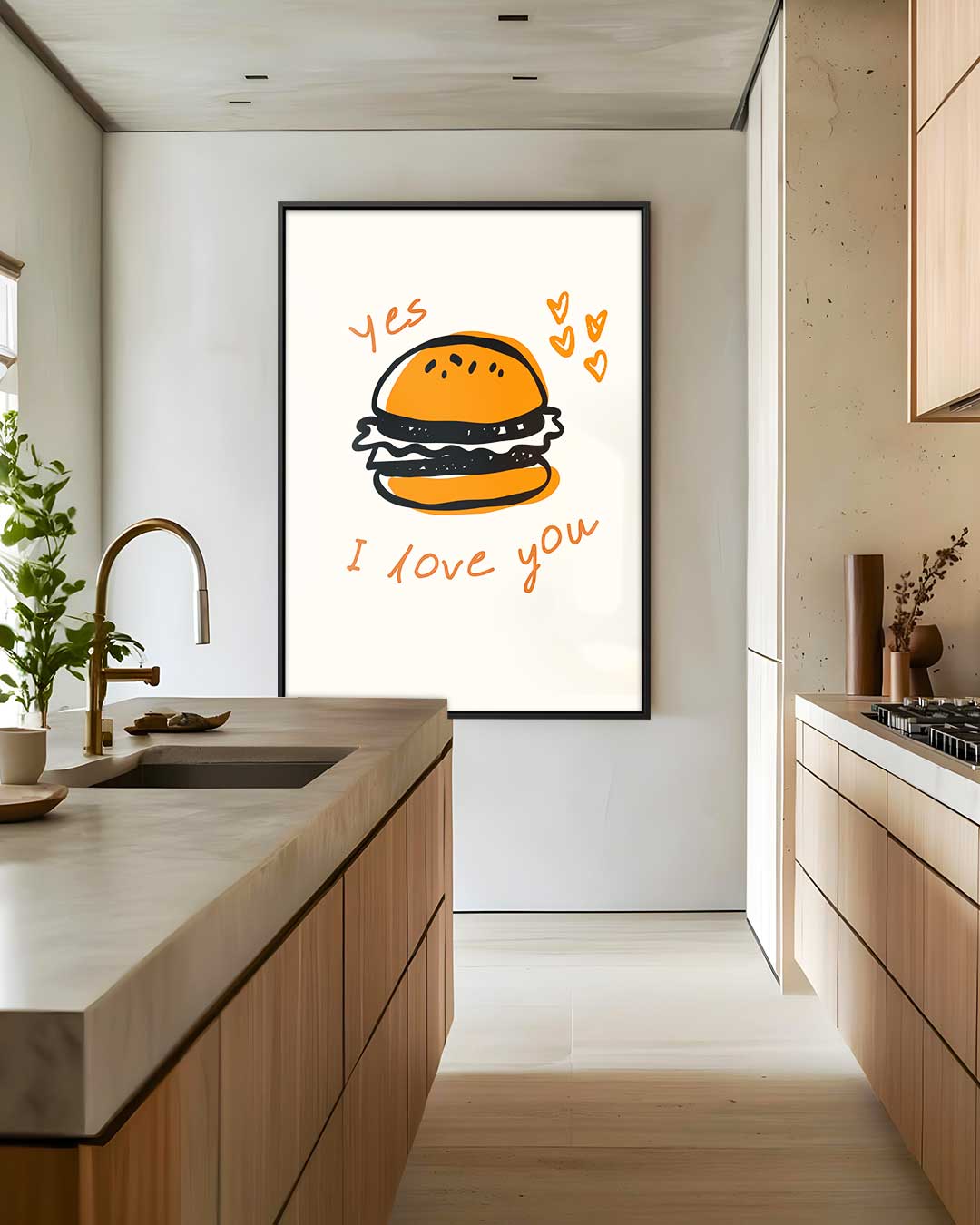 Burger Liefde Poster Kunstwerk-canvas-dibond-plexiglas-wanddecoratie-WallArtistic