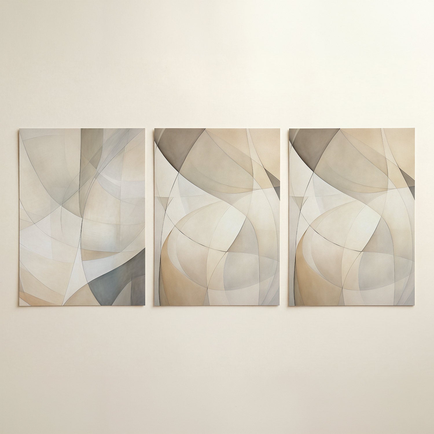 Vloeiende lijnvlakken Posterset