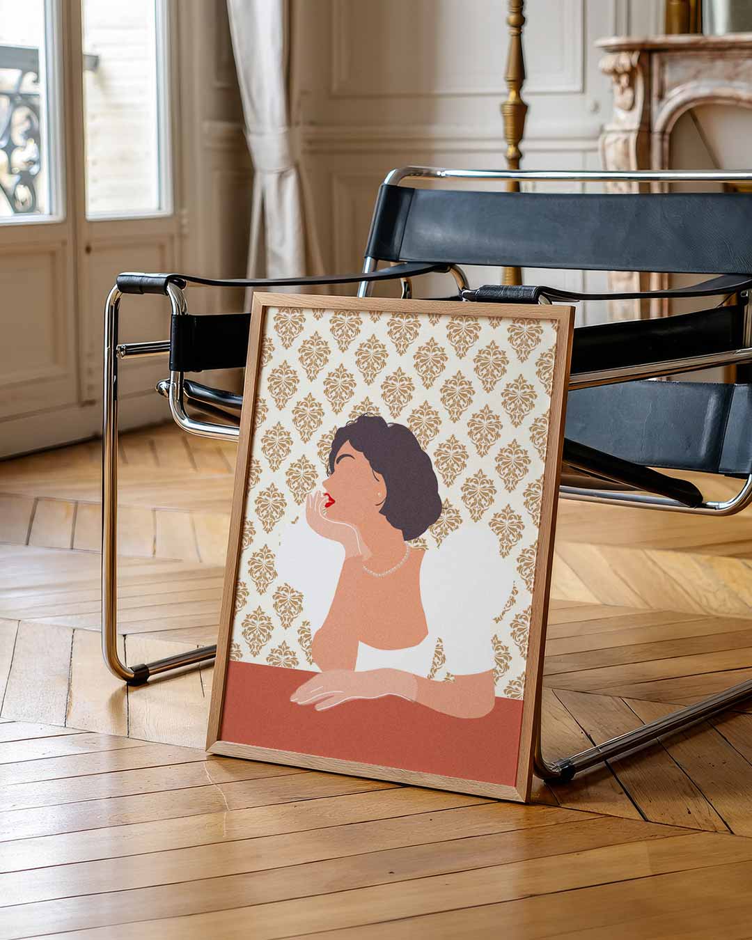 Vintage Vrouwelijke Elegantie Poster