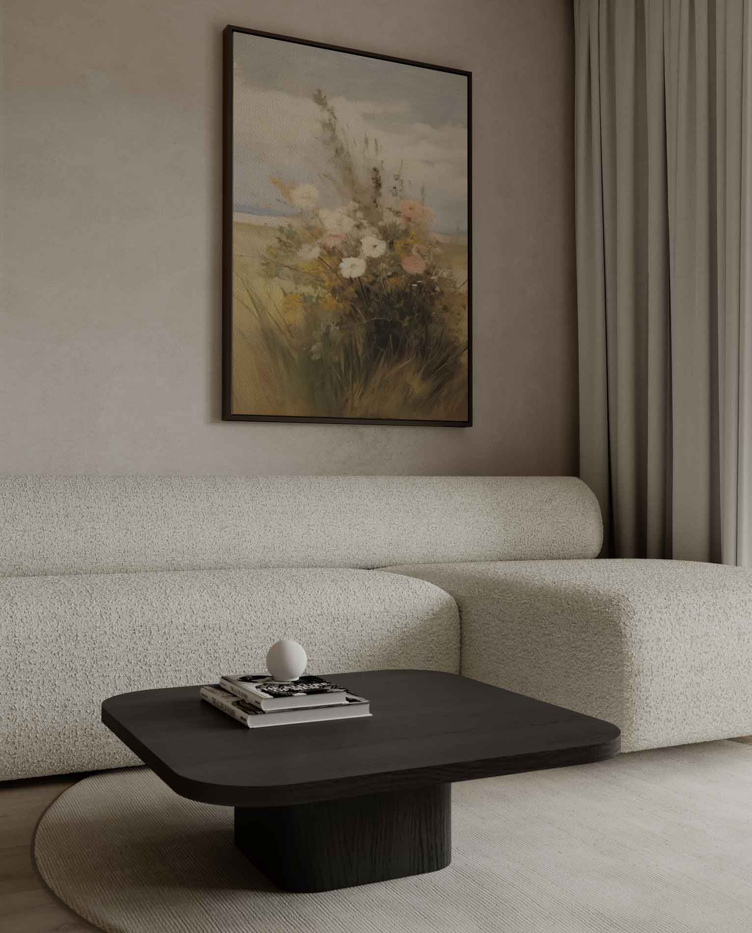 Zomerbloemen in de Wind Kunstwerk-canvas-dibond-plexiglas-wanddecoratie-WallArtistic