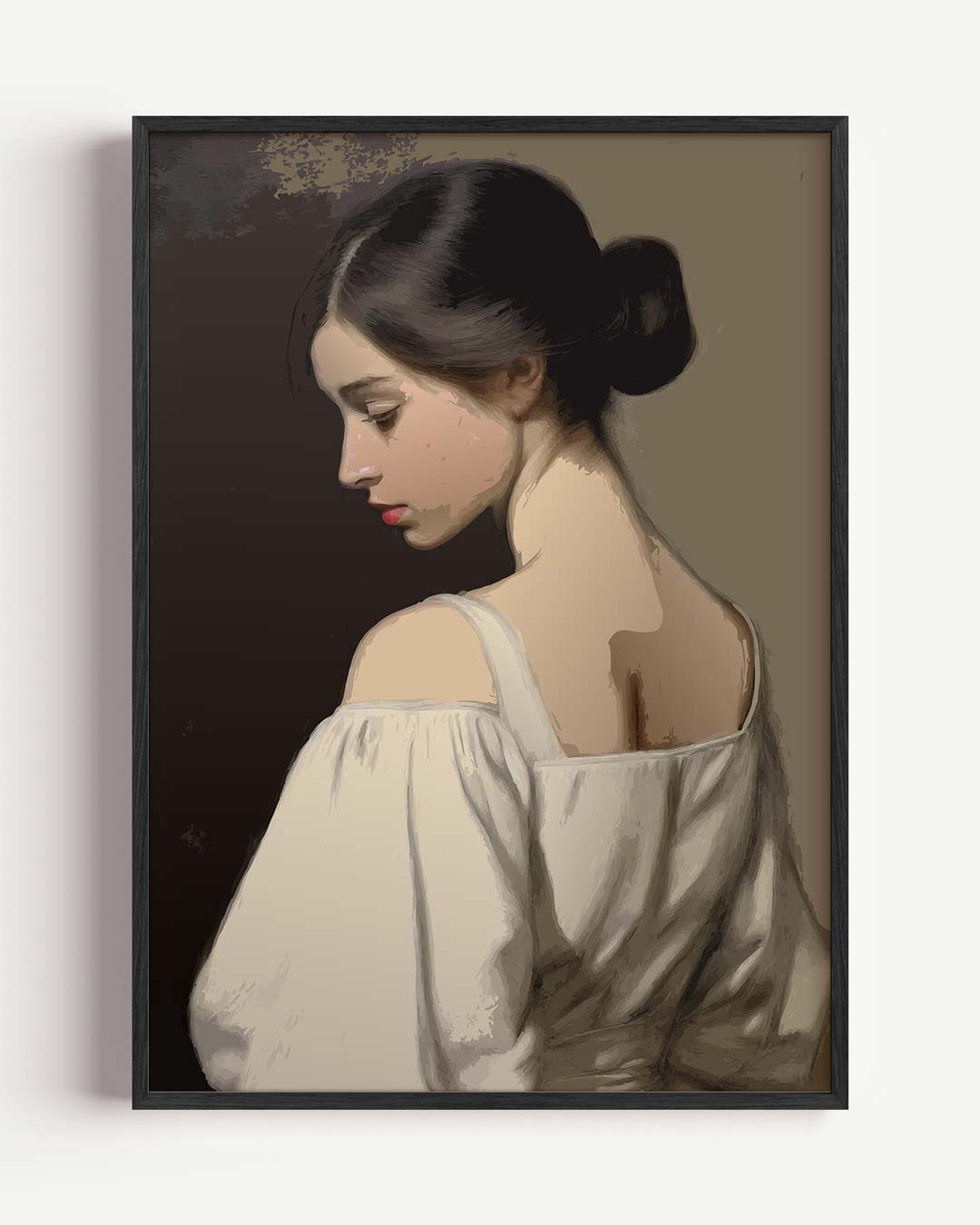 Elegante Vrouwelijke Silhouet Poster
