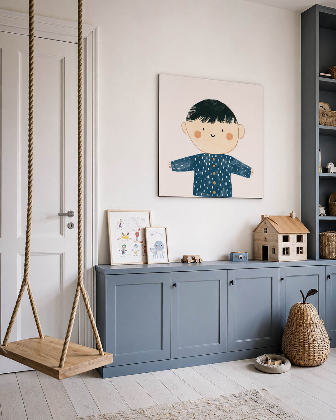 Vrolijk kindportret Kunstwerk