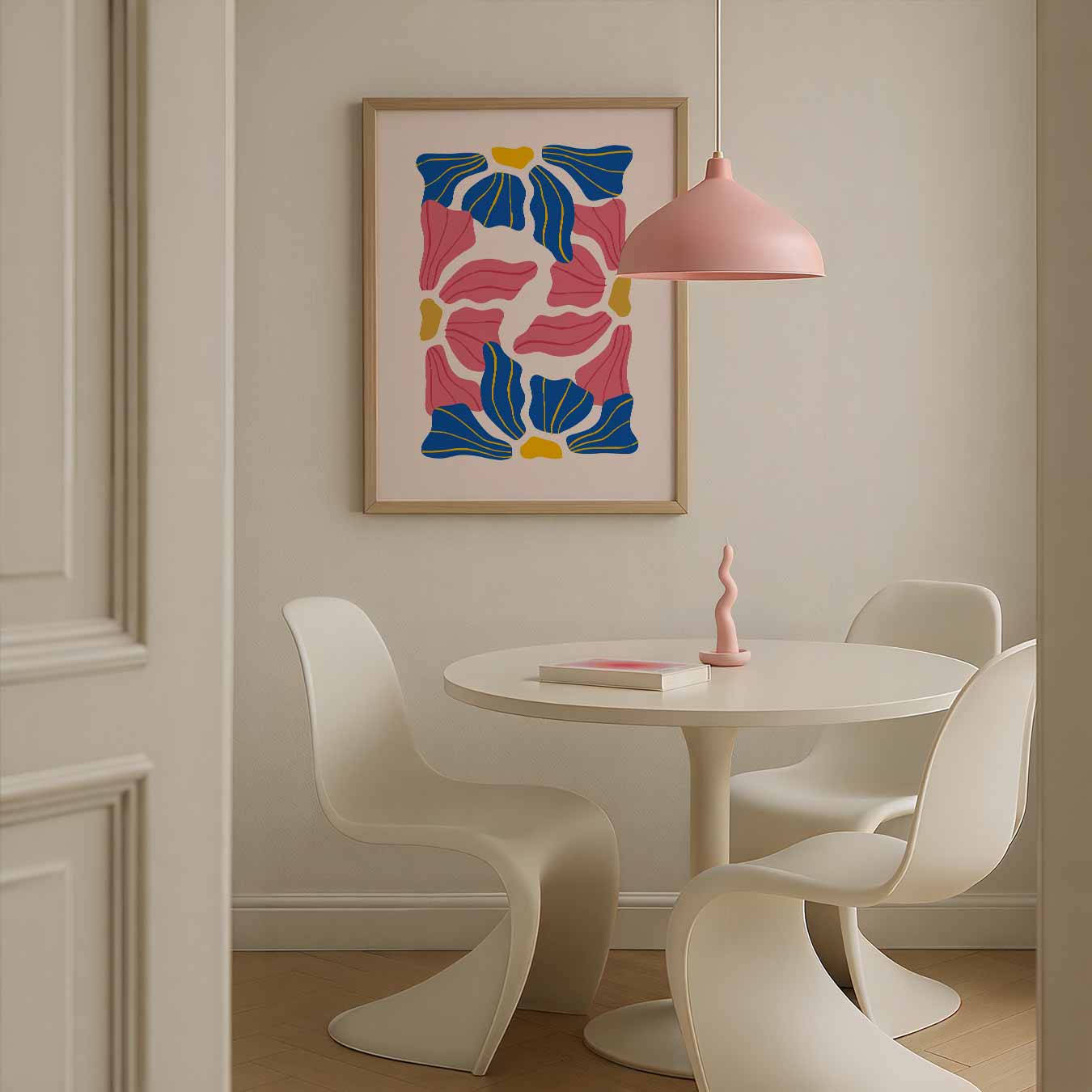 Vrolijke Bloemenabstractie Poster