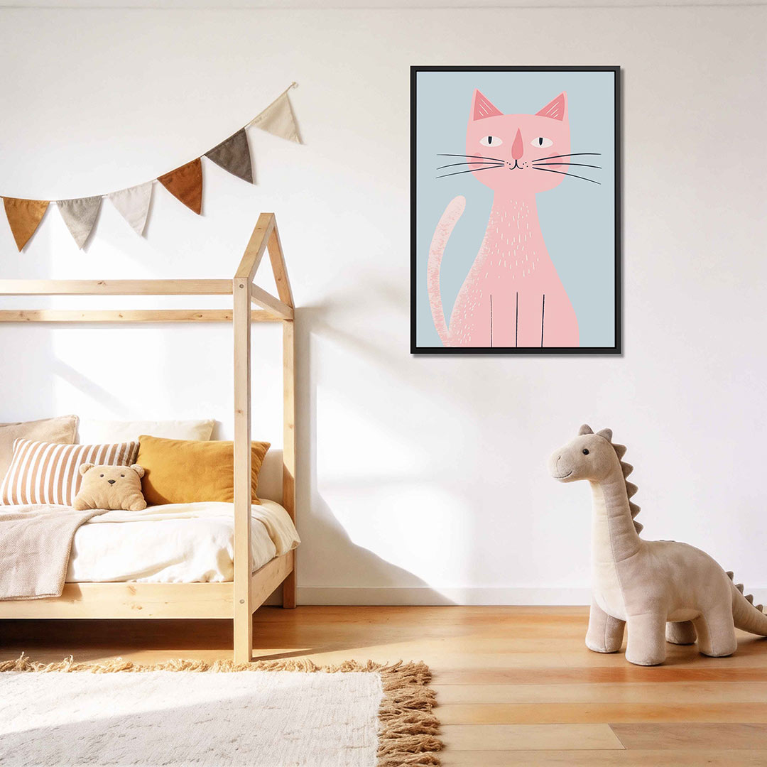Speelse kat illustratie Kunstwerk