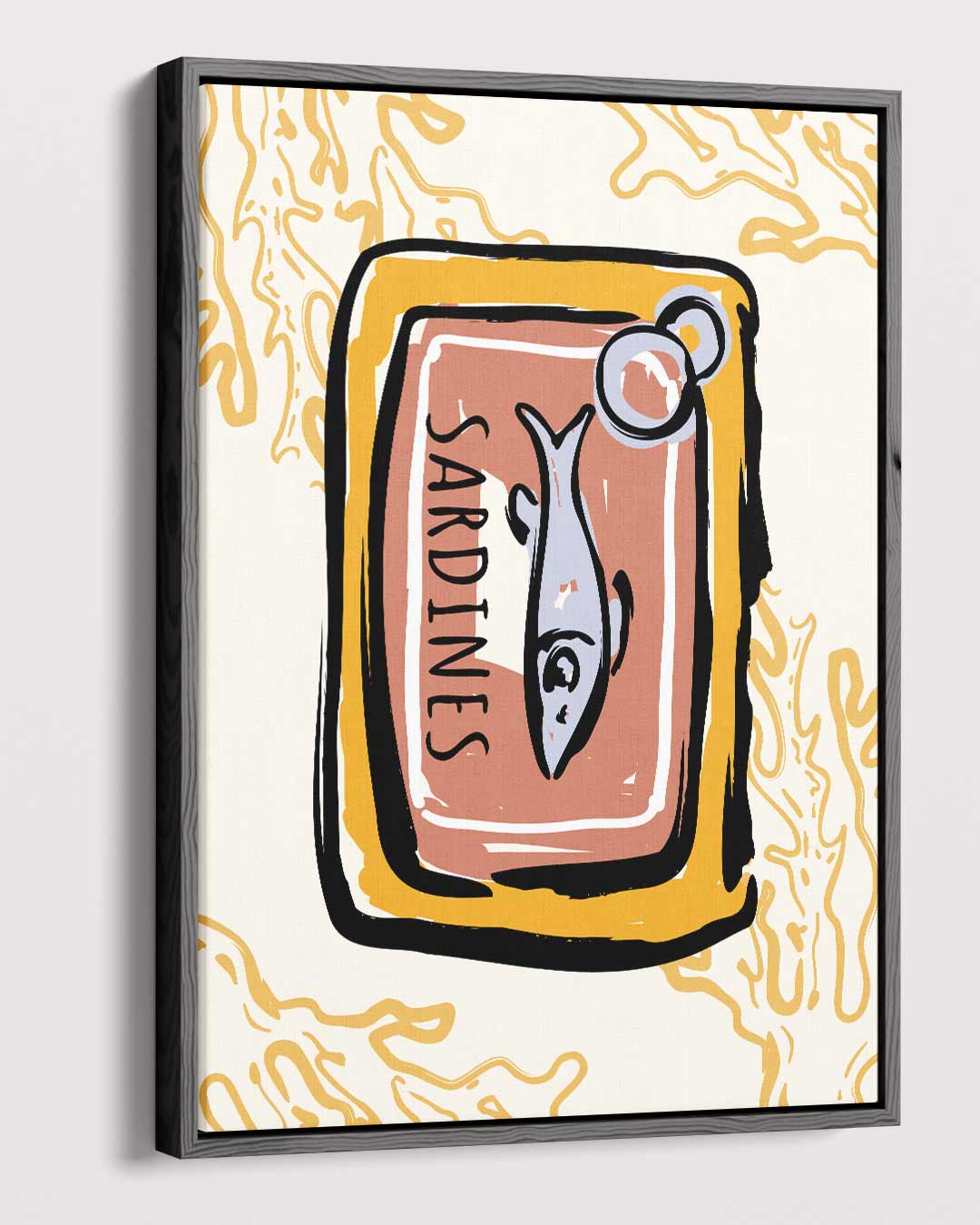 Sardines in Blik Pop Art Kunstwerk-canvas-dibond-plexiglas-wanddecoratie-WallArtistic