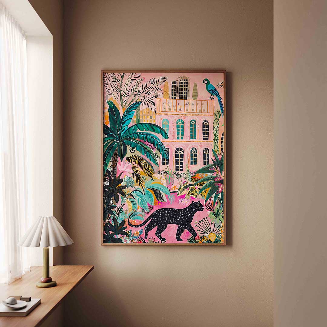 Panter en papegaai Poster