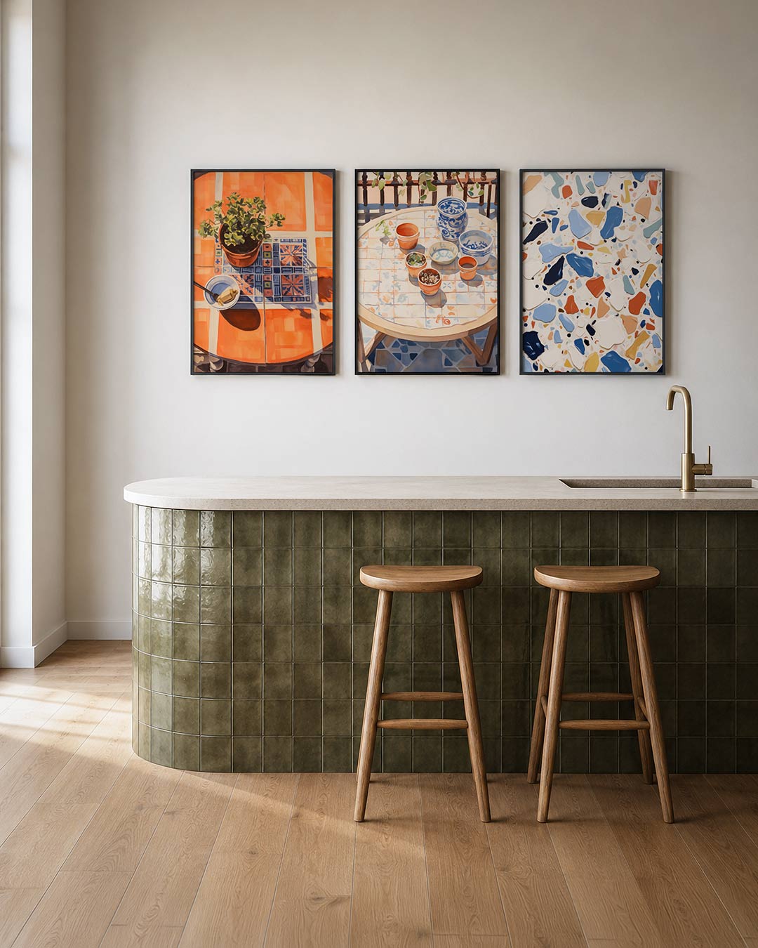 Tafelkleuren en schaduw Posterset