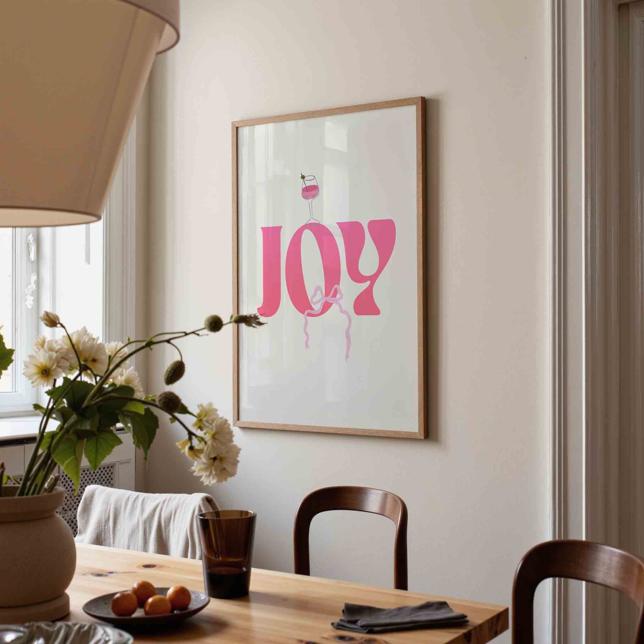 Joy roze letters Poster