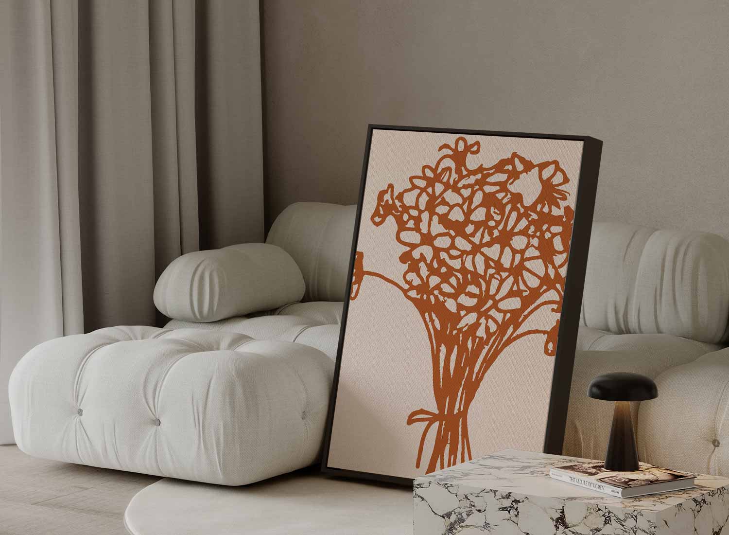 Bloeiende Contouren Kunstwerk-canvas-dibond-plexiglas-wanddecoratie-WallArtistic