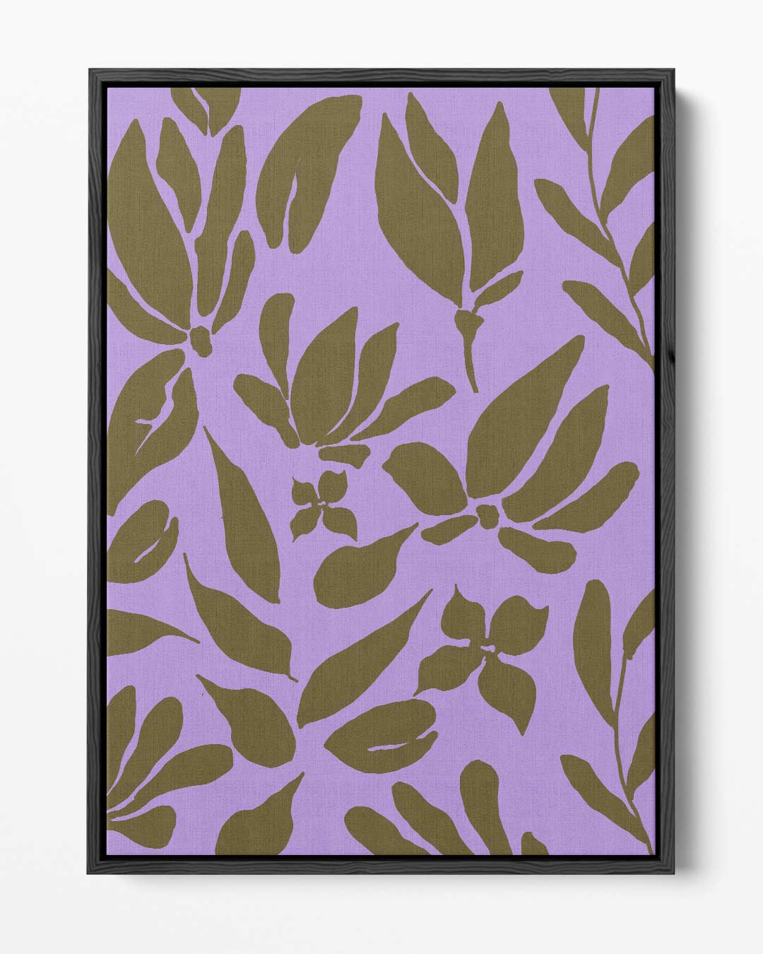 Bloemendans in Bruin en Lavendel Kunstwerk-canvas-dibond-plexiglas-wanddecoratie-WallArtistic