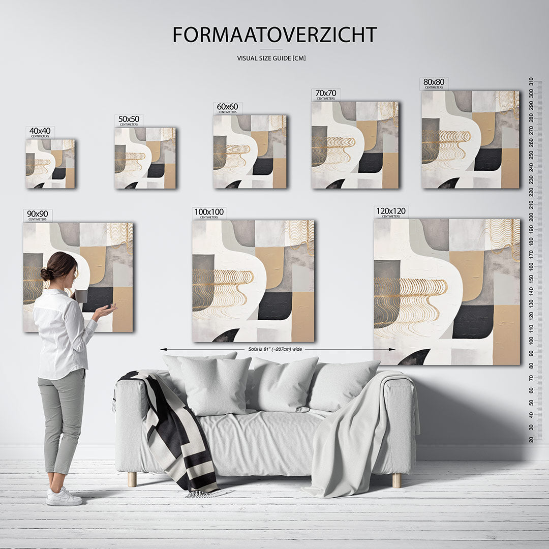 Organische vormen compositie Kunstwerk