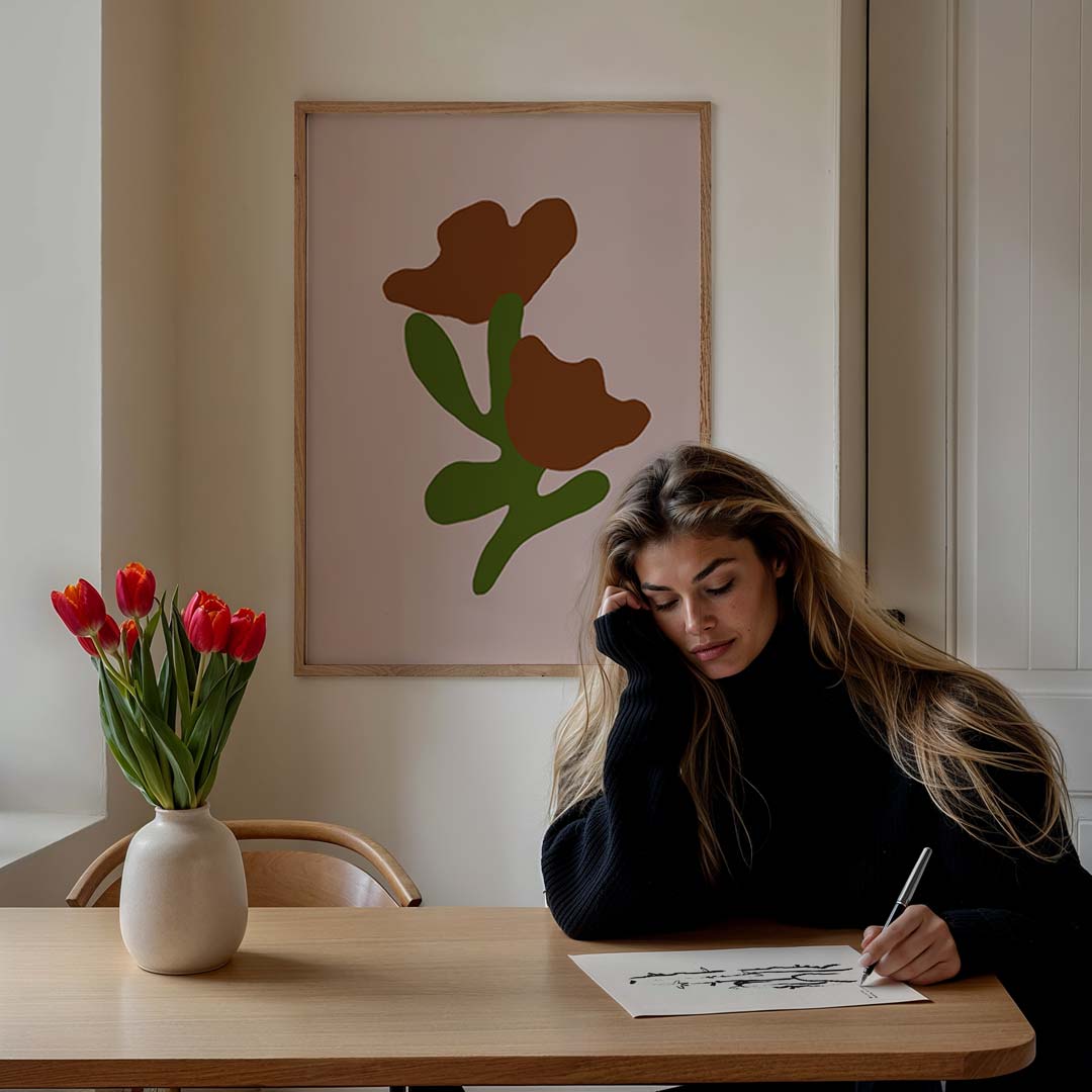 Bloemrijk Minimalisme Poster-WallArtistic