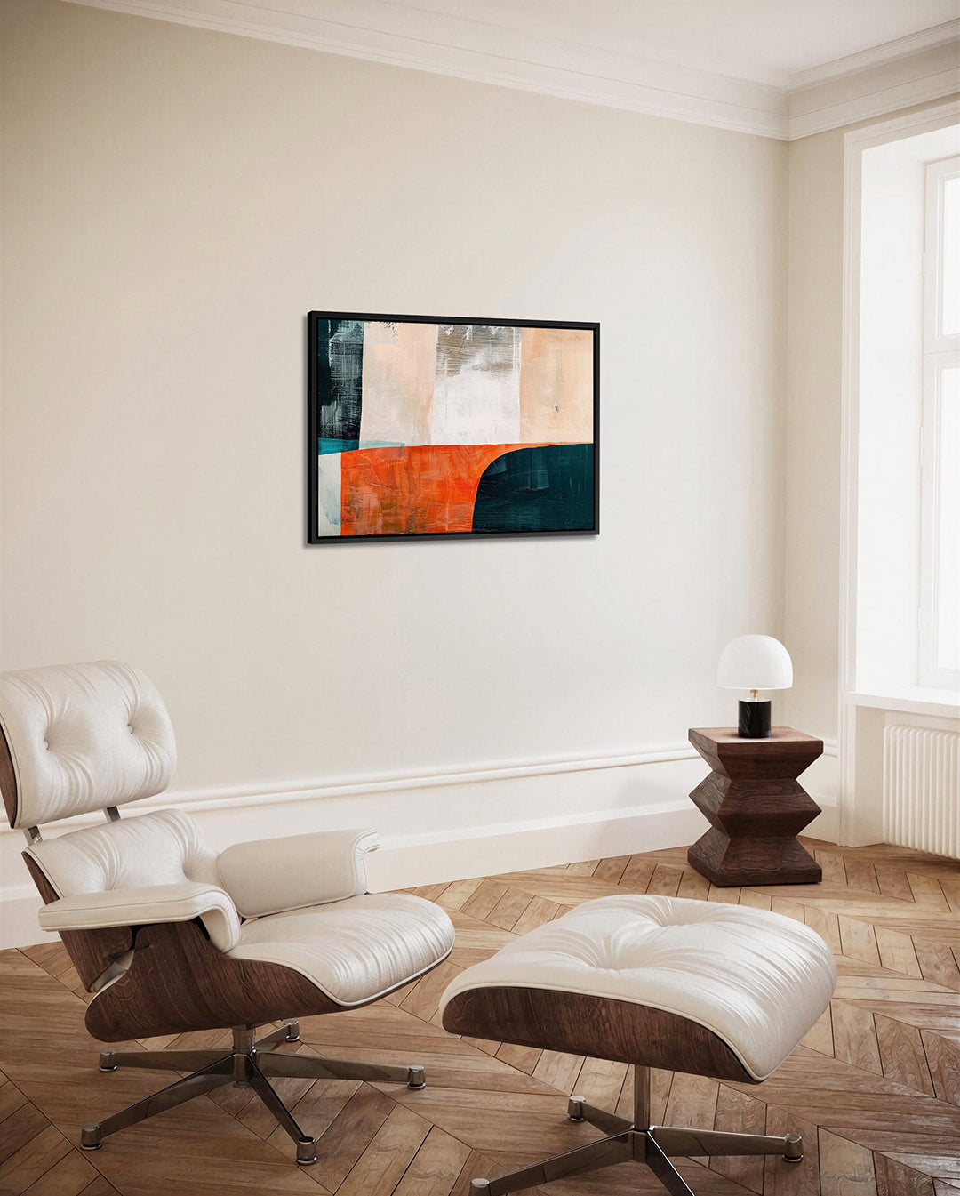 Geometrische kleurencompositie Kunstwerk