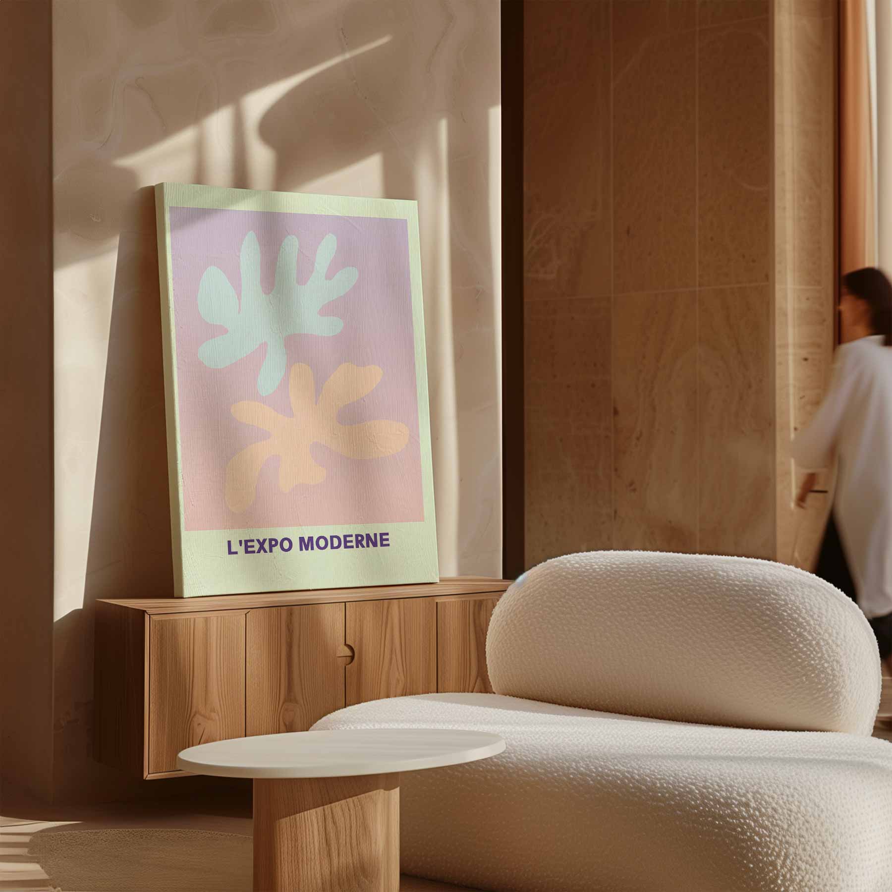 Abstracte Pastel Compositie Kunstwerk-canvas-dibond-plexiglas-wanddecoratie-WallArtistic