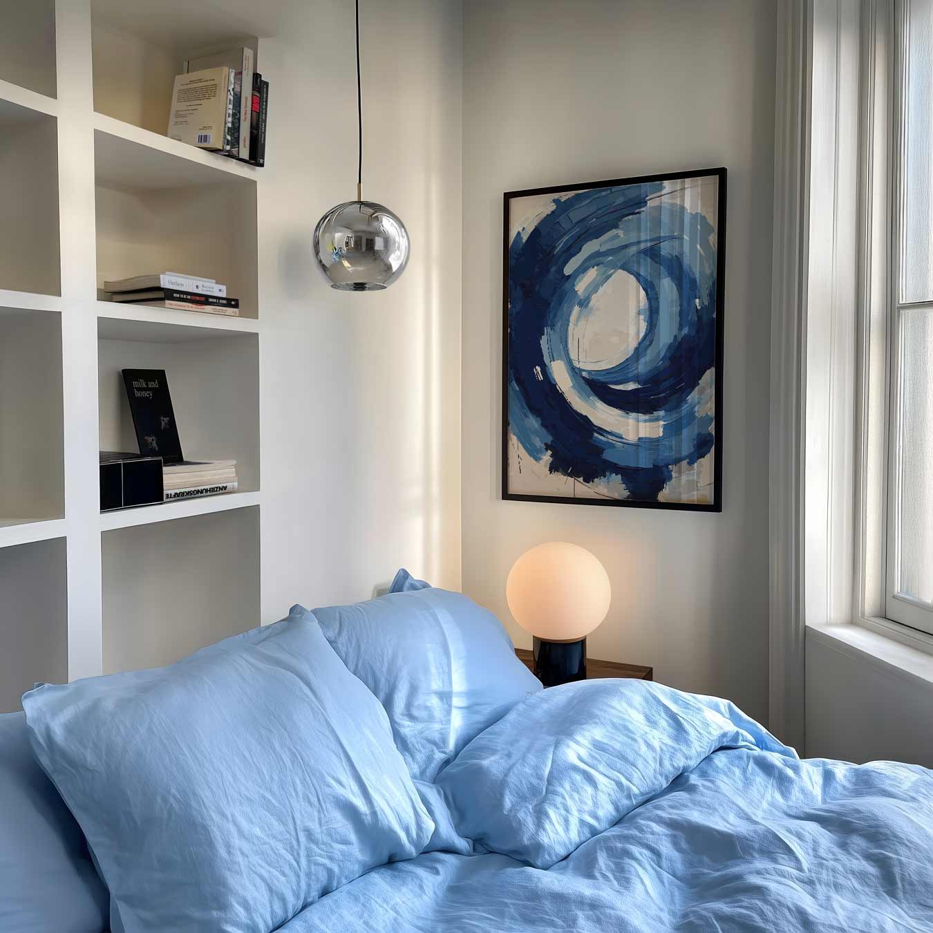 Abstracte Blauwe Cirkel Poster