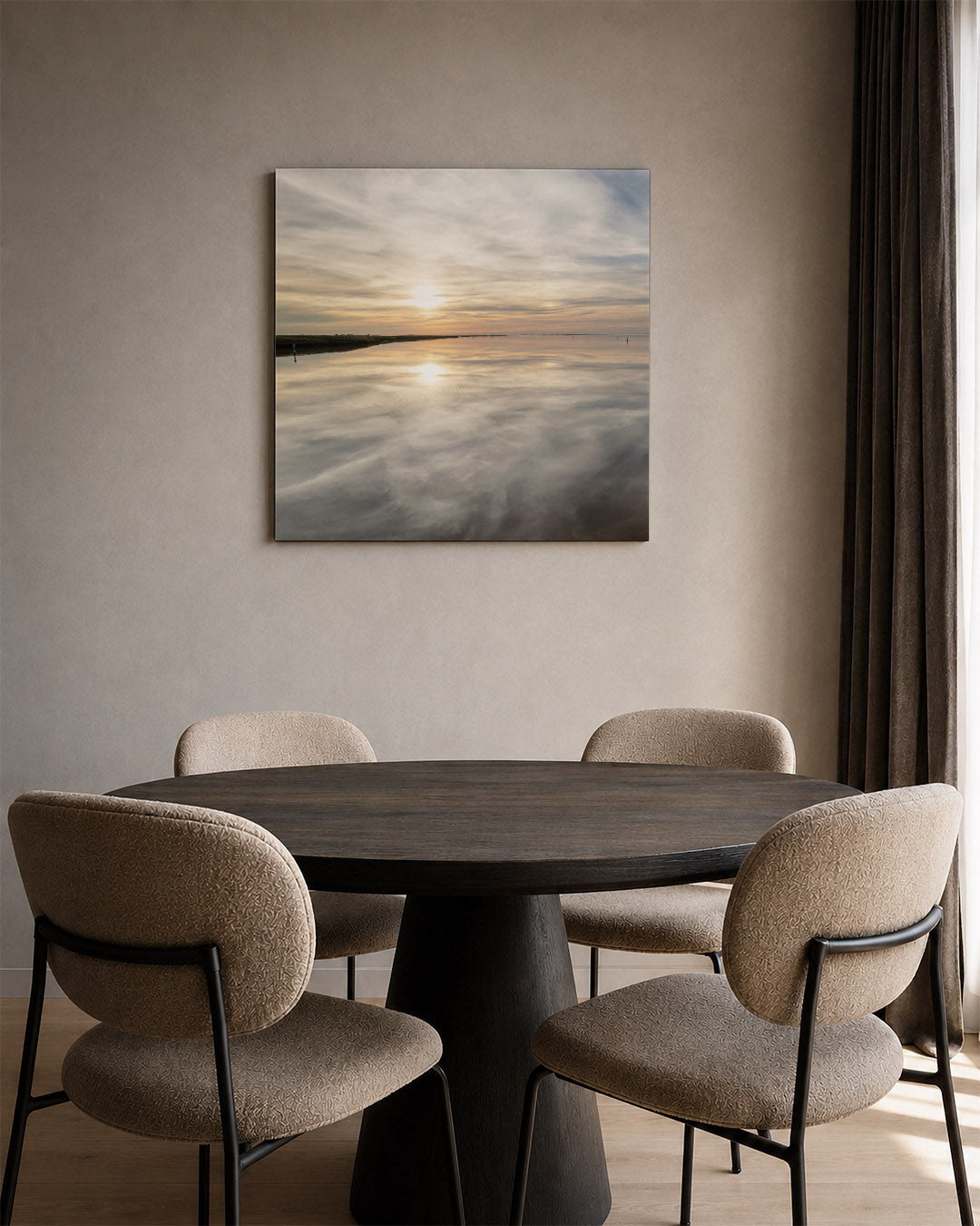 Rustige zonsondergang Kunstwerk