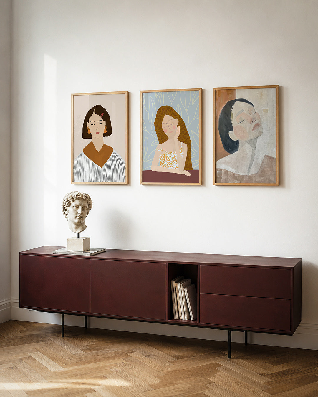 Portret en lijnen Posterset