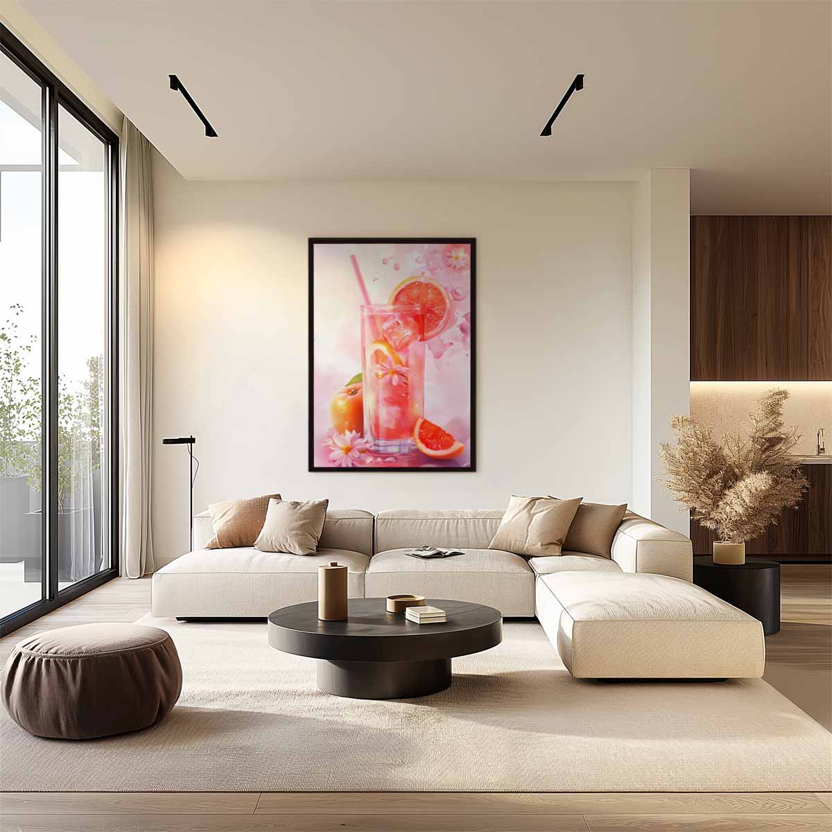 Zomerse Grapefruit Verfrissing Kunstwerk-canvas-dibond-plexiglas-wanddecoratie-WallArtistic